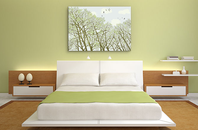 Bedroom design art ideas - go natural