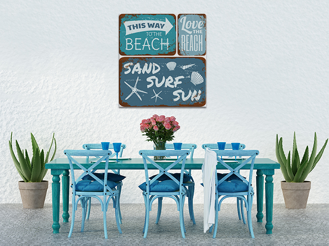 Beach House Interiors - Indoor Outdoor Print