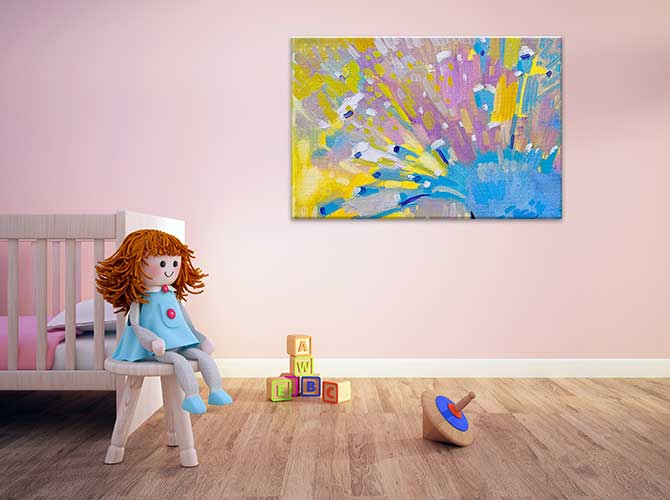 Abstrakt konst för barn - pasteller väggkonsttryck
