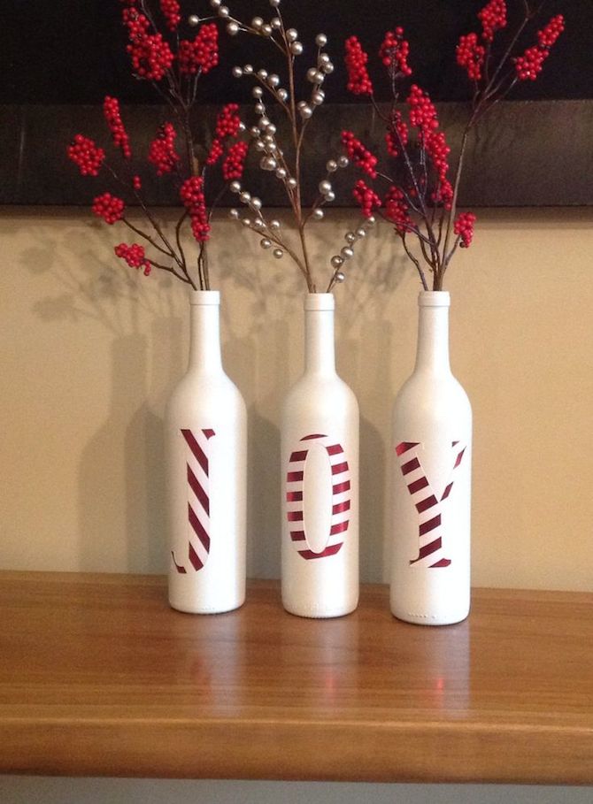 Christmas Decoration Ideas - Joy Bottles
