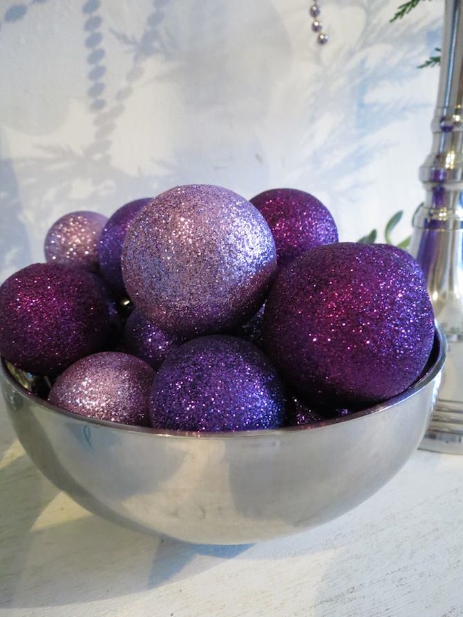 Christmas Decoration Ideas - Purple bonbons