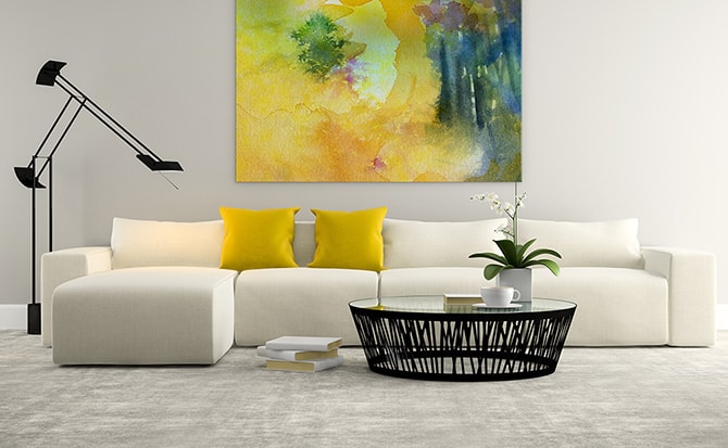 16 Masterful Modern Living Room Ideas, Interesting Art For Living Room