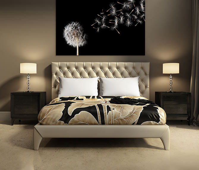 Bedroom Interior Design Metallic Themes
