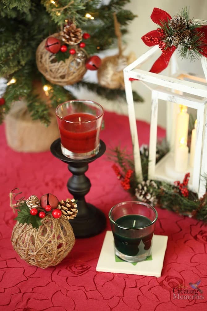 Homemade Christmas Decorations - Twine Ball Ornament