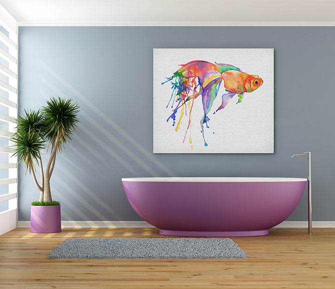 Akvarellmålningsidéer - Fisk