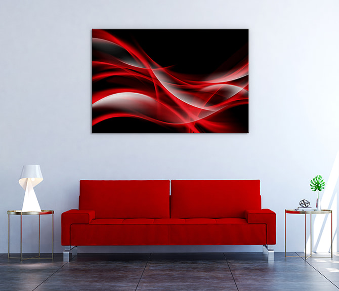 Wave Art - Red
