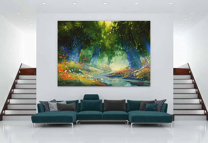 Large wall art - how to supersize your style with large canvas prints