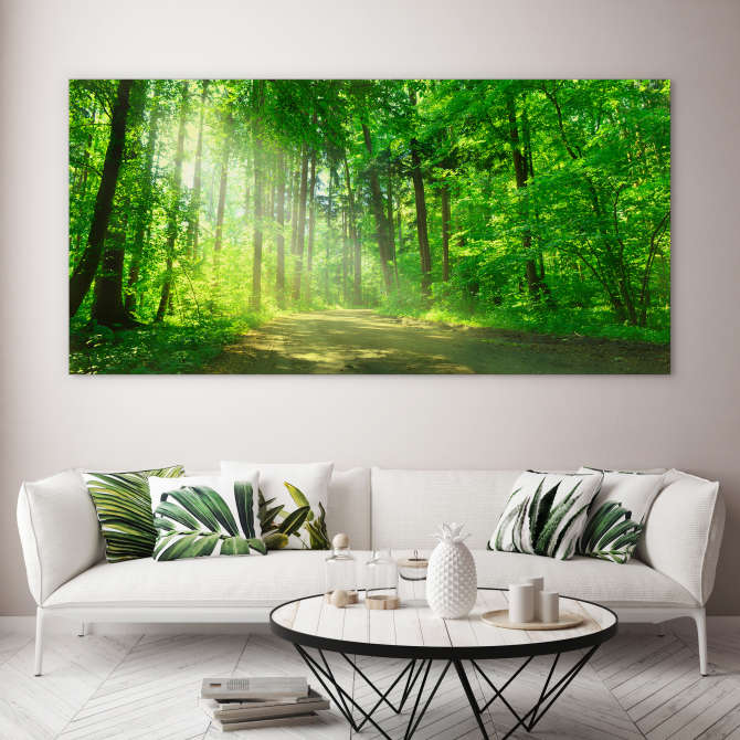 large wall art with couch