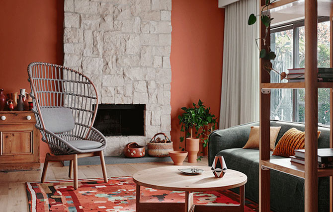 interior colour schemes - terracotta