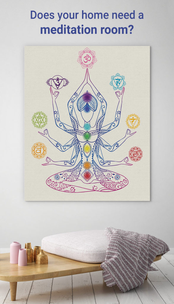Spiritual and Meditation Art Yoga Room Living Room Decor Wall Art Springtime Mandala