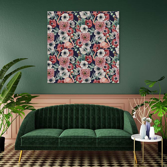 floral patterns in art deco style
