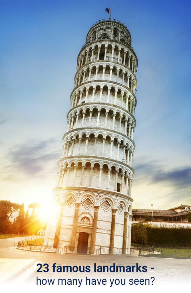 23 famous landmarks - how many have seen?